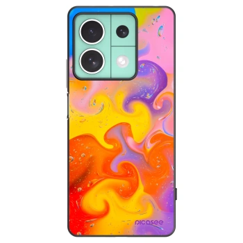 Picasee silikonowe czarne etui na Xiaomi Redmi Note 13 5G - Bubbles