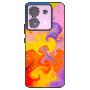 Picasee silikonowe czarne etui na Xiaomi Redmi Note 13 Pro 5G - Bubbles