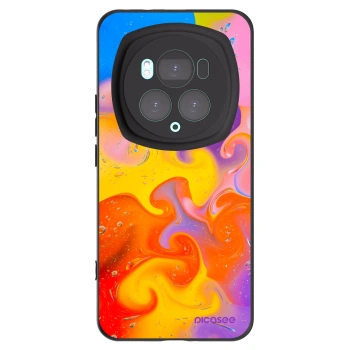 Picasee silikonowe czarne etui na Honor Magic6 Pro - Bubbles