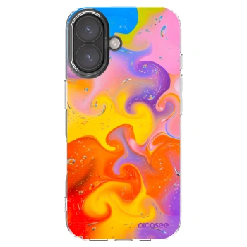 Picasee silikonowe przeźroczyste etui na Apple iPhone 16 - Bubbles