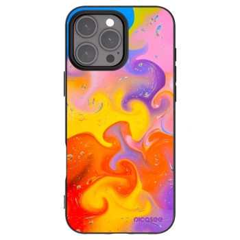 Picasee silikonowe czarne etui na Apple iPhone 16 Pro Max - Bubbles