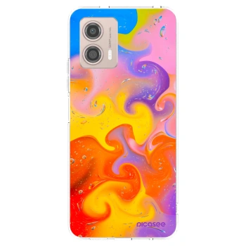 Picasee silikonowe przeźroczyste etui na Motorola Moto G53 5G - Bubbles