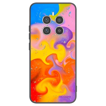 Picasee silikonowe czarne etui na Realme 12 Pro 5G - Bubbles