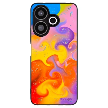 Picasee silikonowe czarne etui na Xiaomi Redmi 13 4G - Bubbles