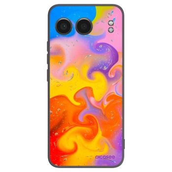 Picasee silikonowe czarne etui na OnePlus Nord 4 - Bubbles