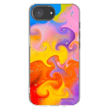 Picasee silikonowe przeźroczyste etui na Apple iPhone 16e - Bubbles