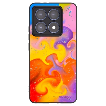Picasee silikonowe czarne etui na Xiaomi 14T Pro - Bubbles
