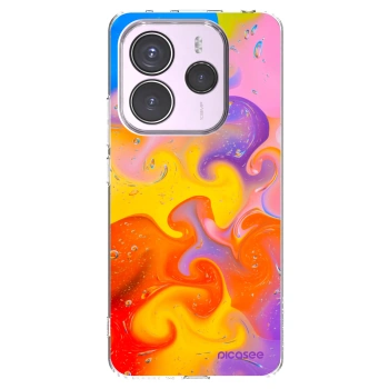 Picasee silikonowe przeźroczyste etui na Xiaomi Redmi Note 14 5G - Bubbles
