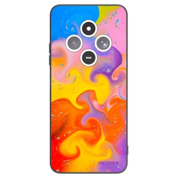 Picasee silikonowe czarne etui na Xiaomi Redmi 14C - Bubbles