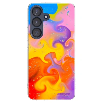 Picasee silikonowe przeźroczyste etui na Samsung Galaxy S25 5G - Bubbles