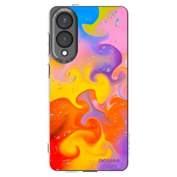 Picasee silikonowe przeźroczyste etui na Samsung Galaxy S25 Edge 5G - Bubbles