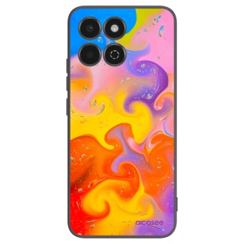 Picasee silikonowe czarne etui na Honor 200 Smart 5G - Bubbles