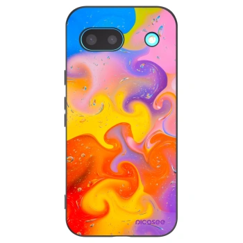 Picasee silikonowe czarne etui na Google Pixel 8 - Bubbles
