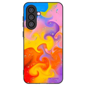 Picasee silikonowe czarne etui na Samsung Galaxy A36 5G - Bubbles