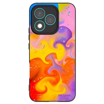 Picasee silikonowe czarne etui na Honor 400 Lite 5G - Bubbles