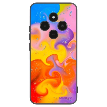 Picasee silikonowe czarne etui na Xiaomi Poco C75 - Bubbles