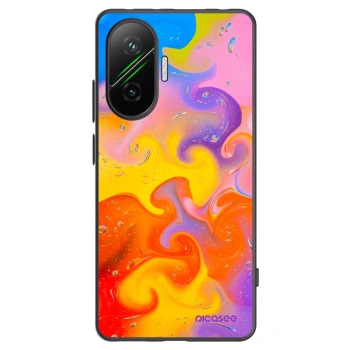 Picasee silikonowe czarne etui na Xiaomi Poco F7 Pro 5G - Bubbles