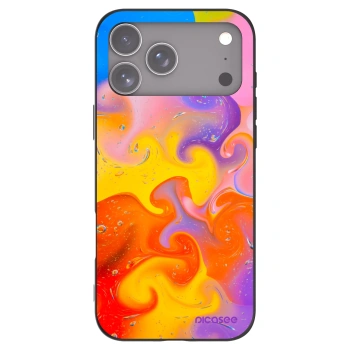Picasee silikonowe czarne etui na Apple iPhone 17 Pro Max - Bubbles