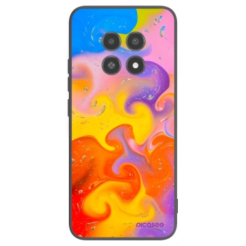 Picasee silikonowe czarne etui na Realme 12X - Bubbles