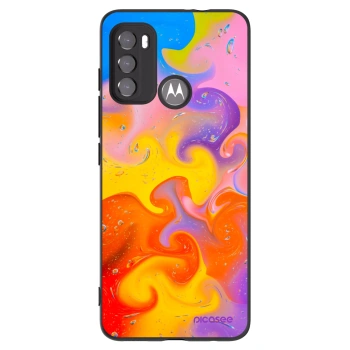 Picasee silikonowe czarne etui na Motorola Edge 60 5G - Bubbles