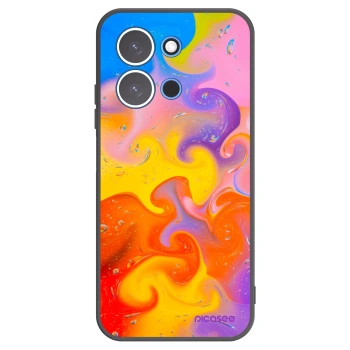 Picasee silikonowe czarne etui na Xiaomi Redmi 15C 4G - Bubbles