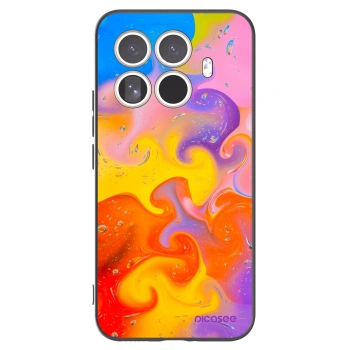 Picasee silikonowe czarne etui na Xiaomi 15T Pro - Bubbles