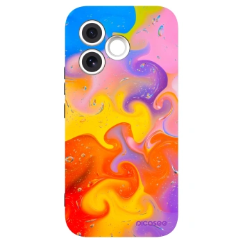 Picasee silikonowe czarne etui na Honor 600 Lite - Bubbles