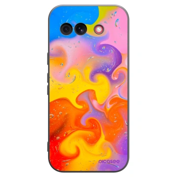 Picasee silikonowe czarne etui na Google Pixel 10a - Bubbles