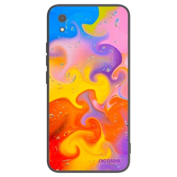 Picasee silikonowe czarne etui na Xiaomi Redmi 7A - Bubbles