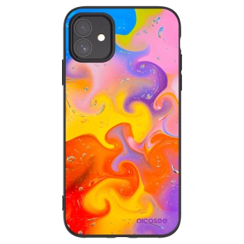 Picasee silikonowe czarne etui na Apple iPhone 11 - Bubbles