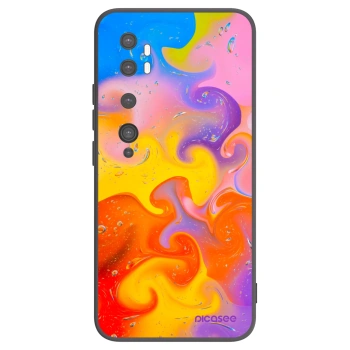 Picasee silikonowe czarne etui na Xiaomi Mi Note 10 (Pro) - Bubbles