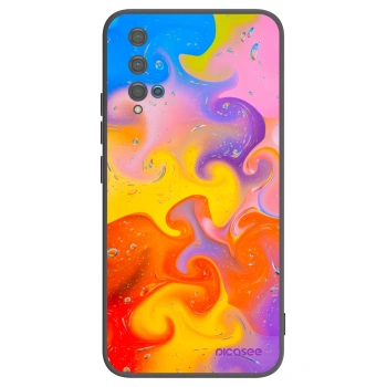 Picasee silikonowe czarne etui na Huawei Nova 5T - Bubbles