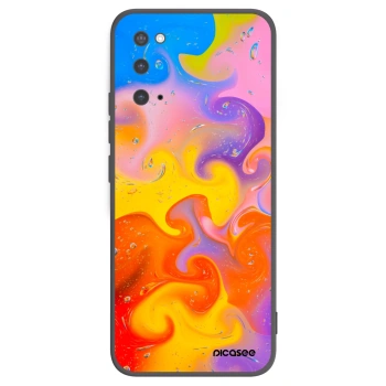 Picasee silikonowe czarne etui na Samsung Galaxy S20 G980F - Bubbles