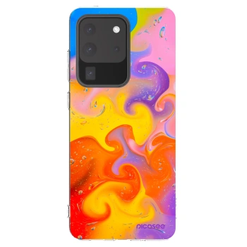 Picasee silikonowe przeźroczyste etui na Samsung Galaxy S20 Ultra 5G G988F - Bubbles
