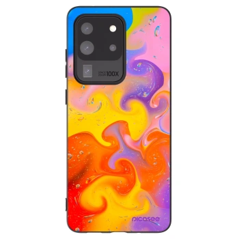 Picasee silikonowe czarne etui na Samsung Galaxy S20 Ultra 5G G988F - Bubbles