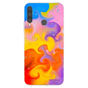 Picasee silikonowe przeźroczyste etui na Huawei P40 Lite E - Bubbles