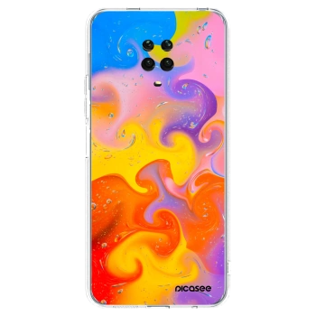 Picasee silikonowe przeźroczyste etui na Xiaomi Redmi Note 9S - Bubbles