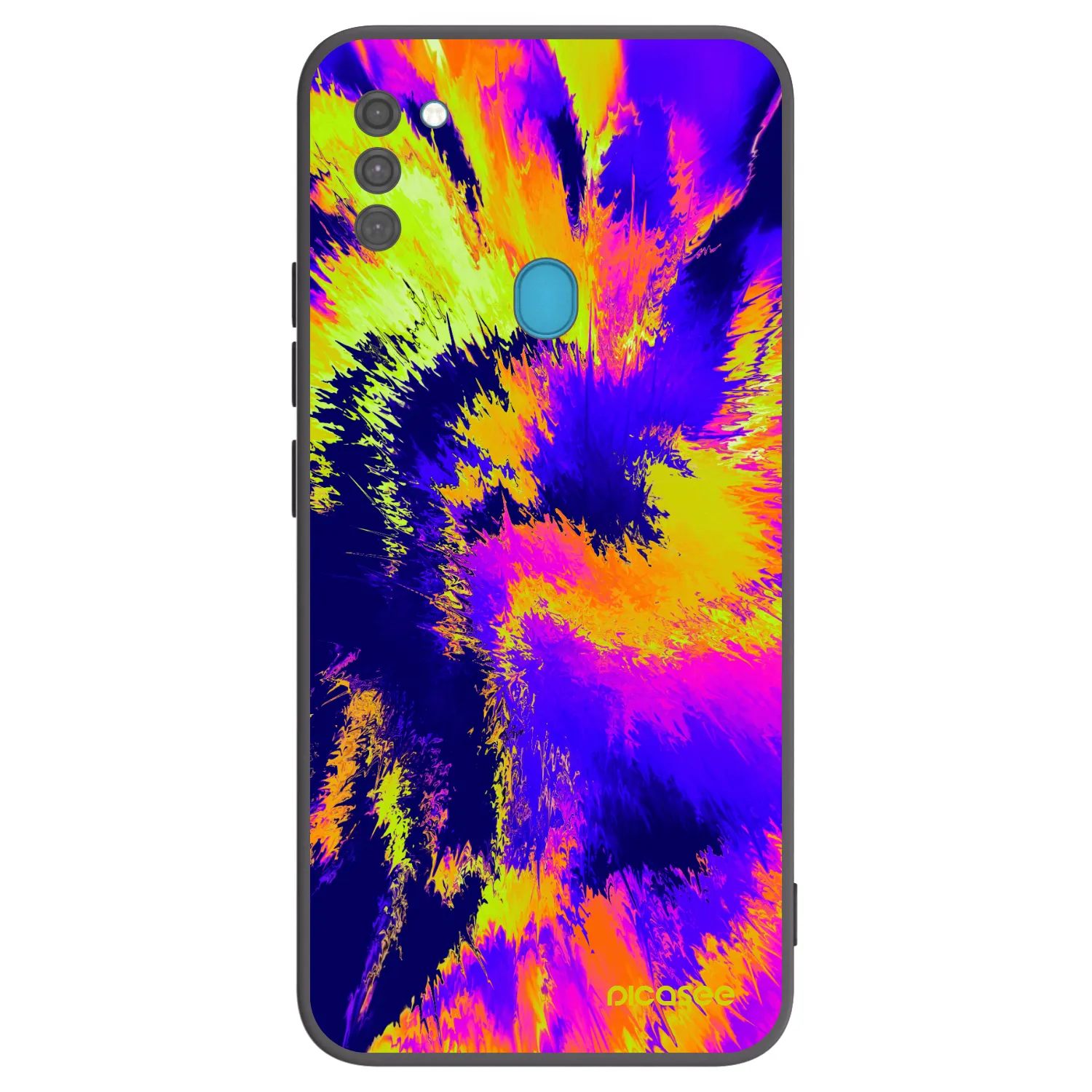 Picasee silikonowe czarne etui na Samsung Galaxy M11 - Burn