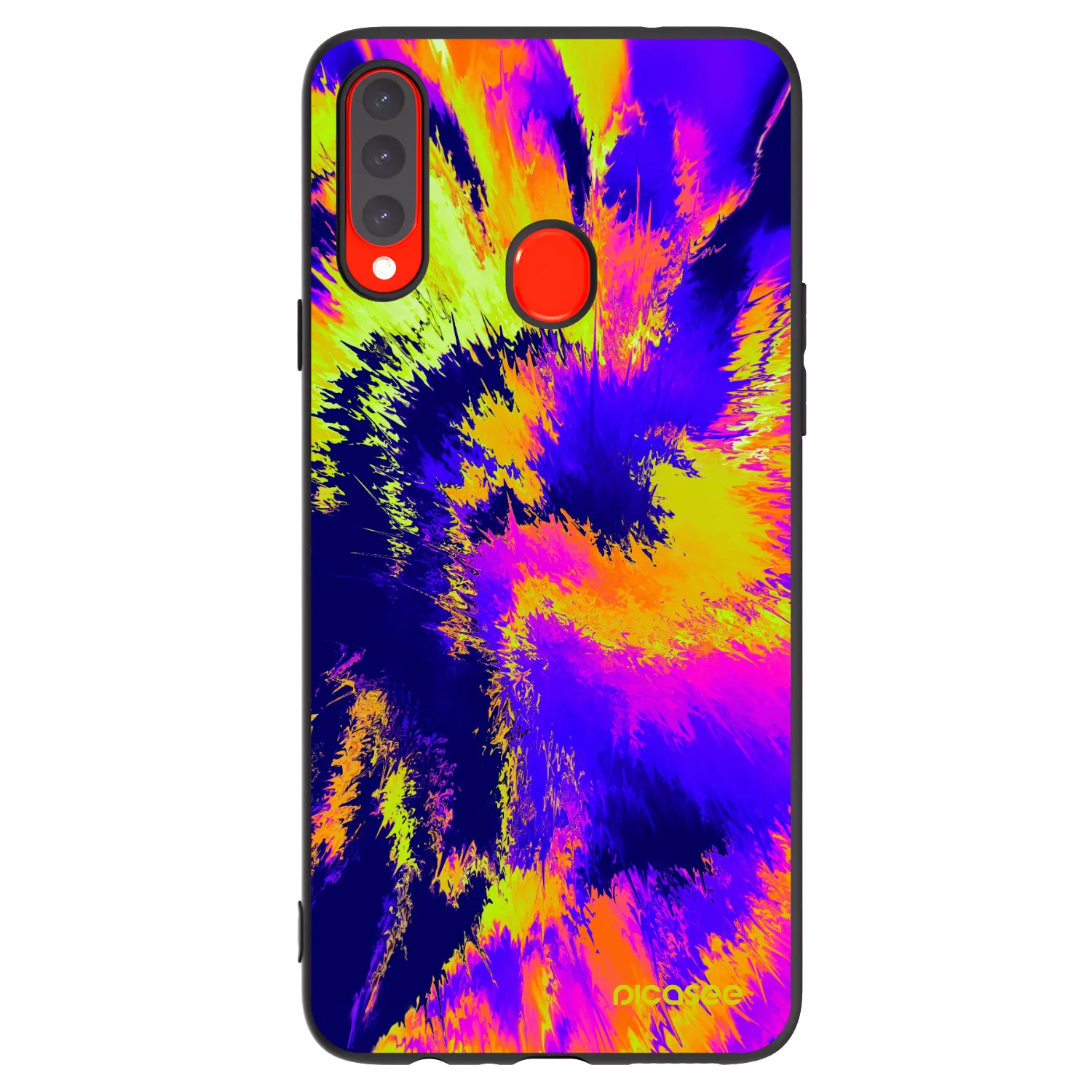 Picasee silikonowe czarne etui na Samsung Galaxy A20s - Burn