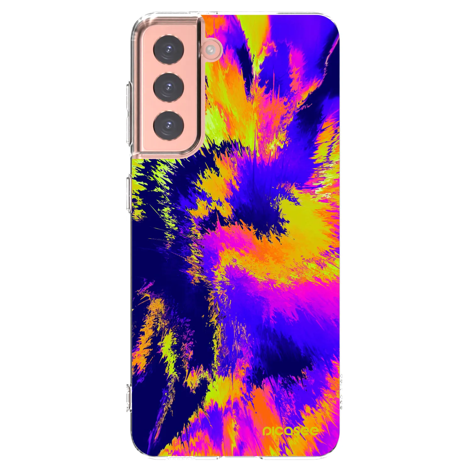 Picasee silikonowe przeźroczyste etui na Samsung Galaxy S21 5G G991B - Burn