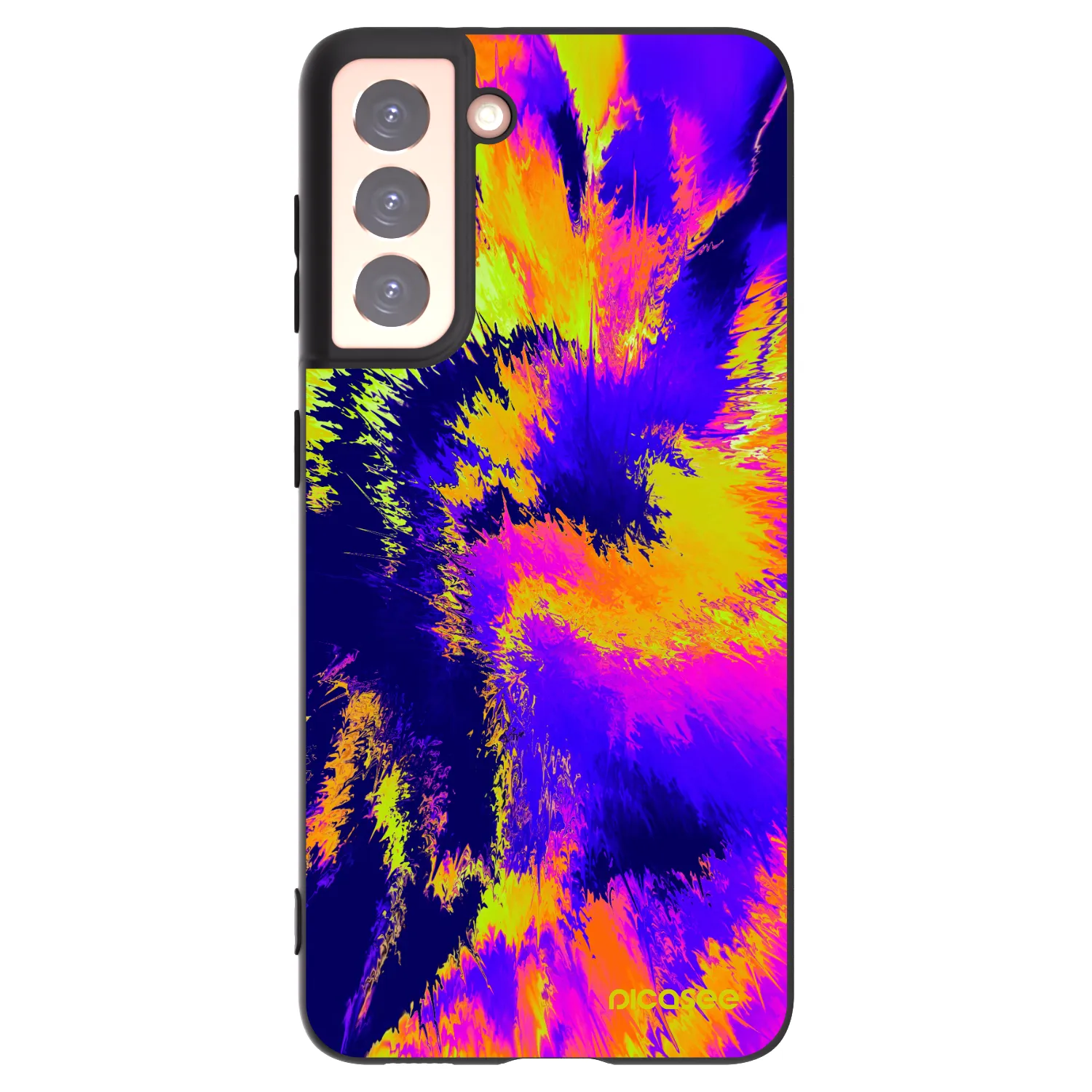 Picasee silikonowe czarne etui na Samsung Galaxy S21 5G G991B - Burn
