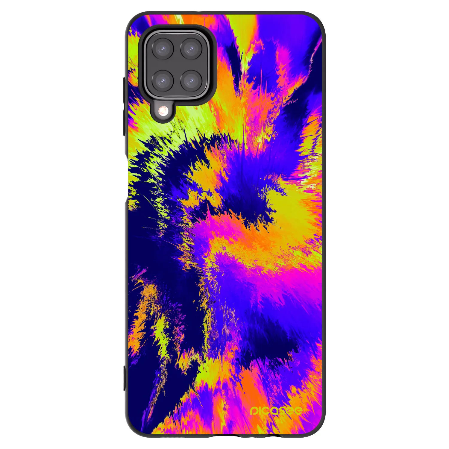 Picasee silikonowe czarne etui na Samsung Galaxy A12 A125F - Burn