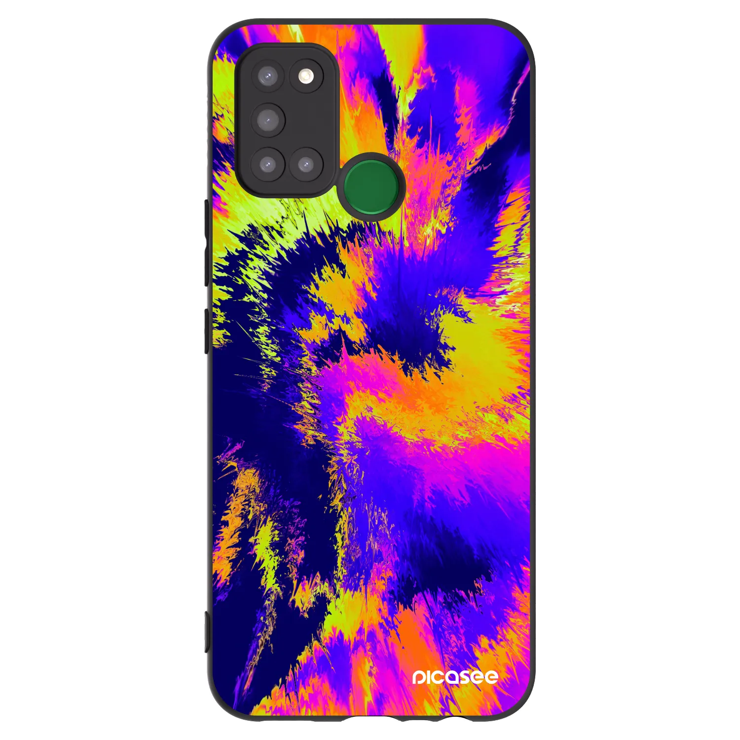 Picasee silikonowe czarne etui na Realme 7i - Burn