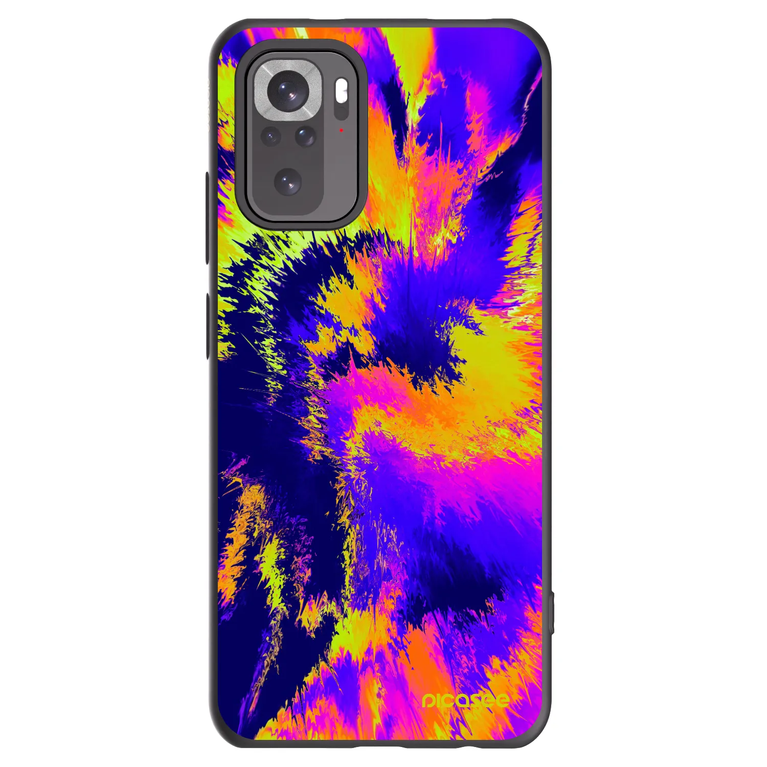 Picasee silikonowe czarne etui na Xiaomi Redmi Note 10S - Burn