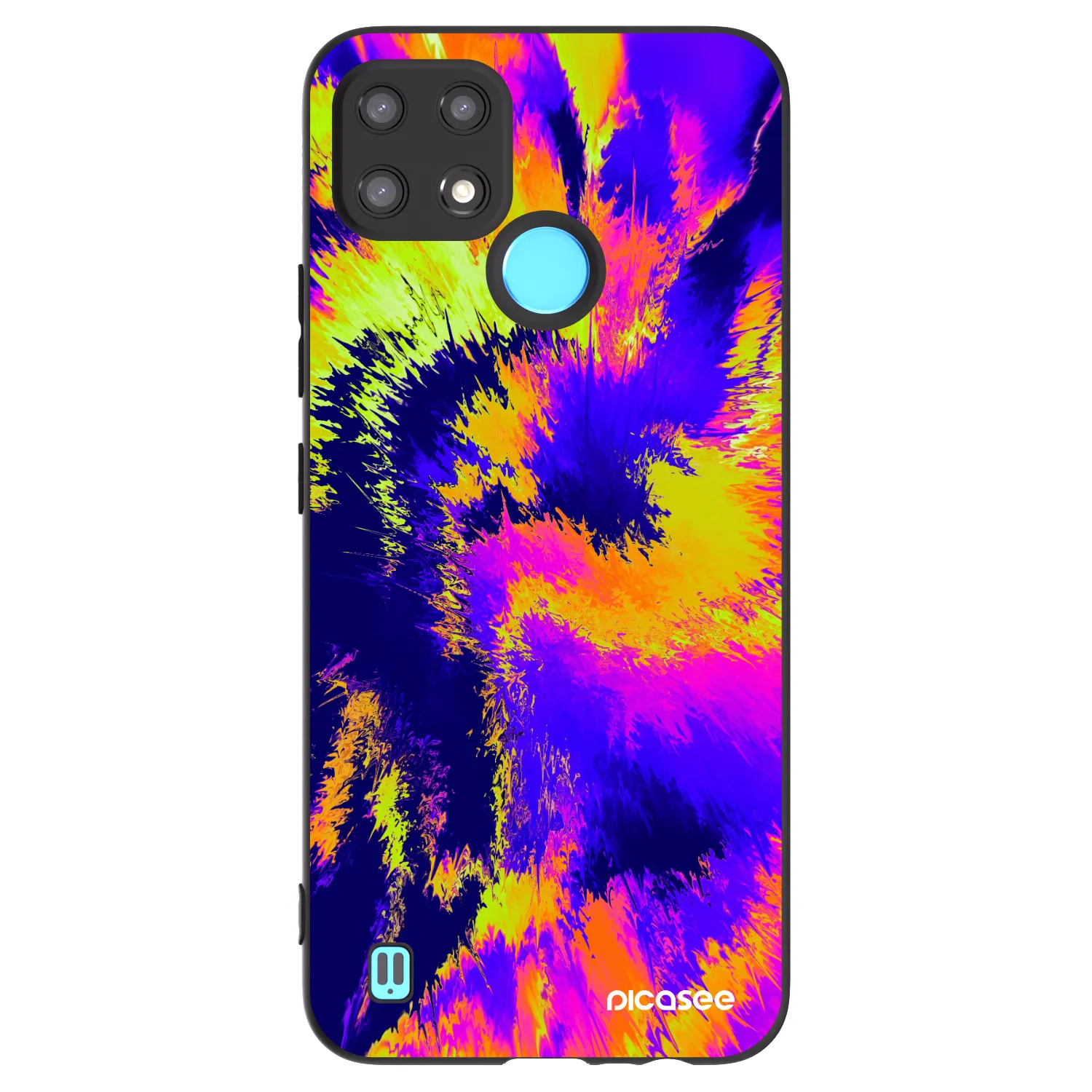 Picasee silikonowe czarne etui na Realme C21 - Burn