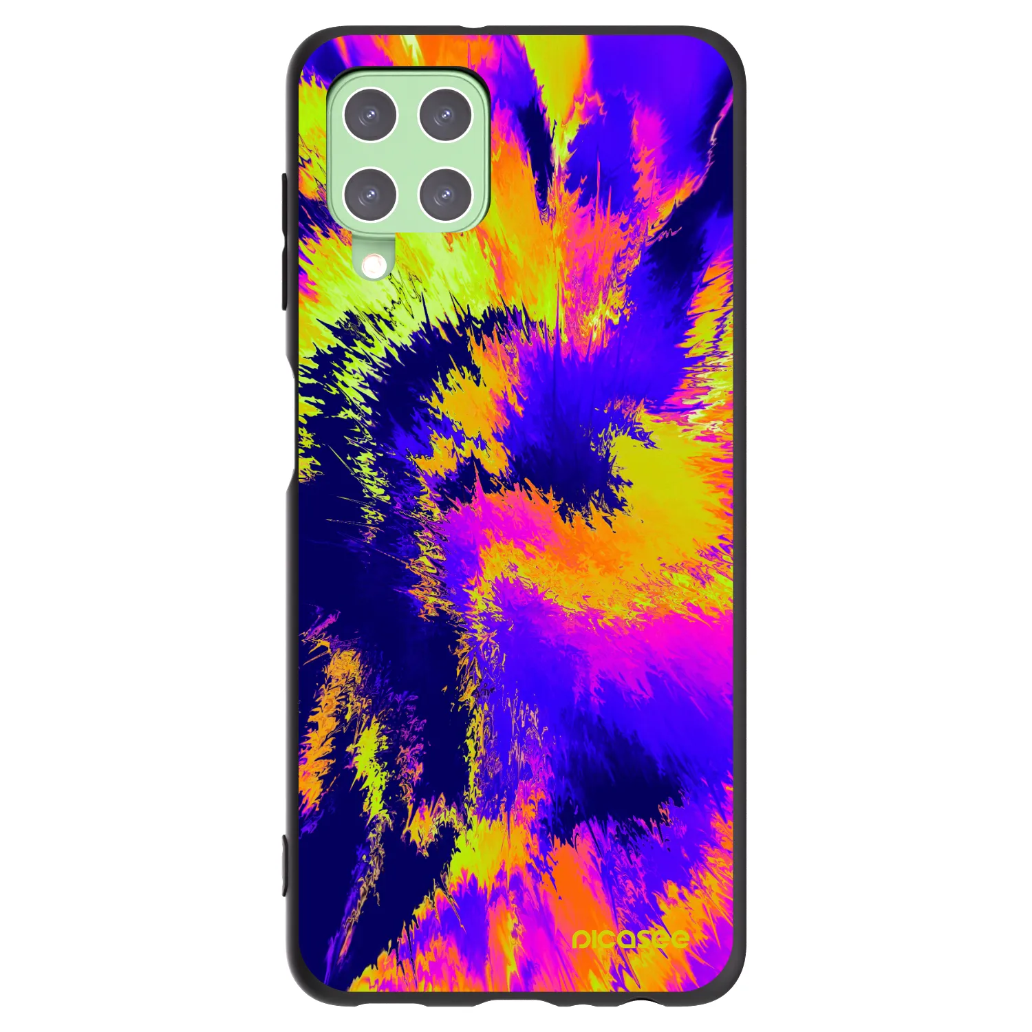 Picasee silikonowe czarne etui na Samsung Galaxy A22 A225F 4G - Burn