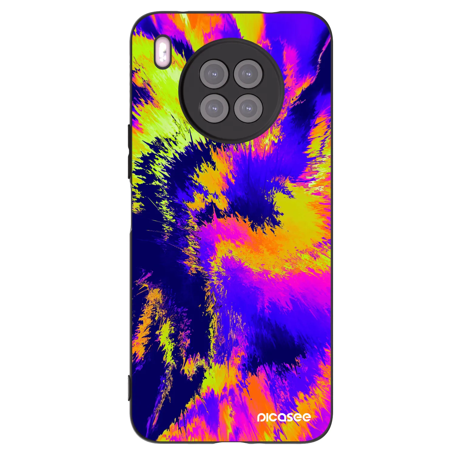 Picasee silikonowe czarne etui na Huawei Nova 8i - Burn
