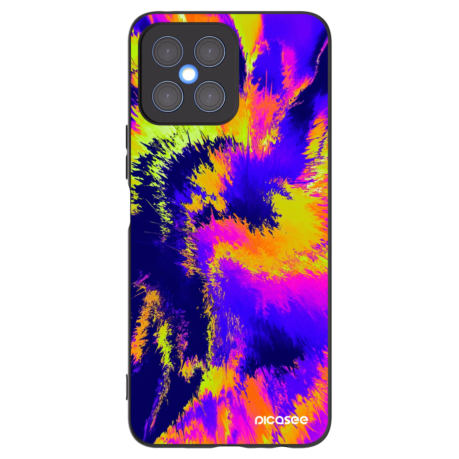Picasee silikonowe czarne etui na Honor X8 4G - Burn