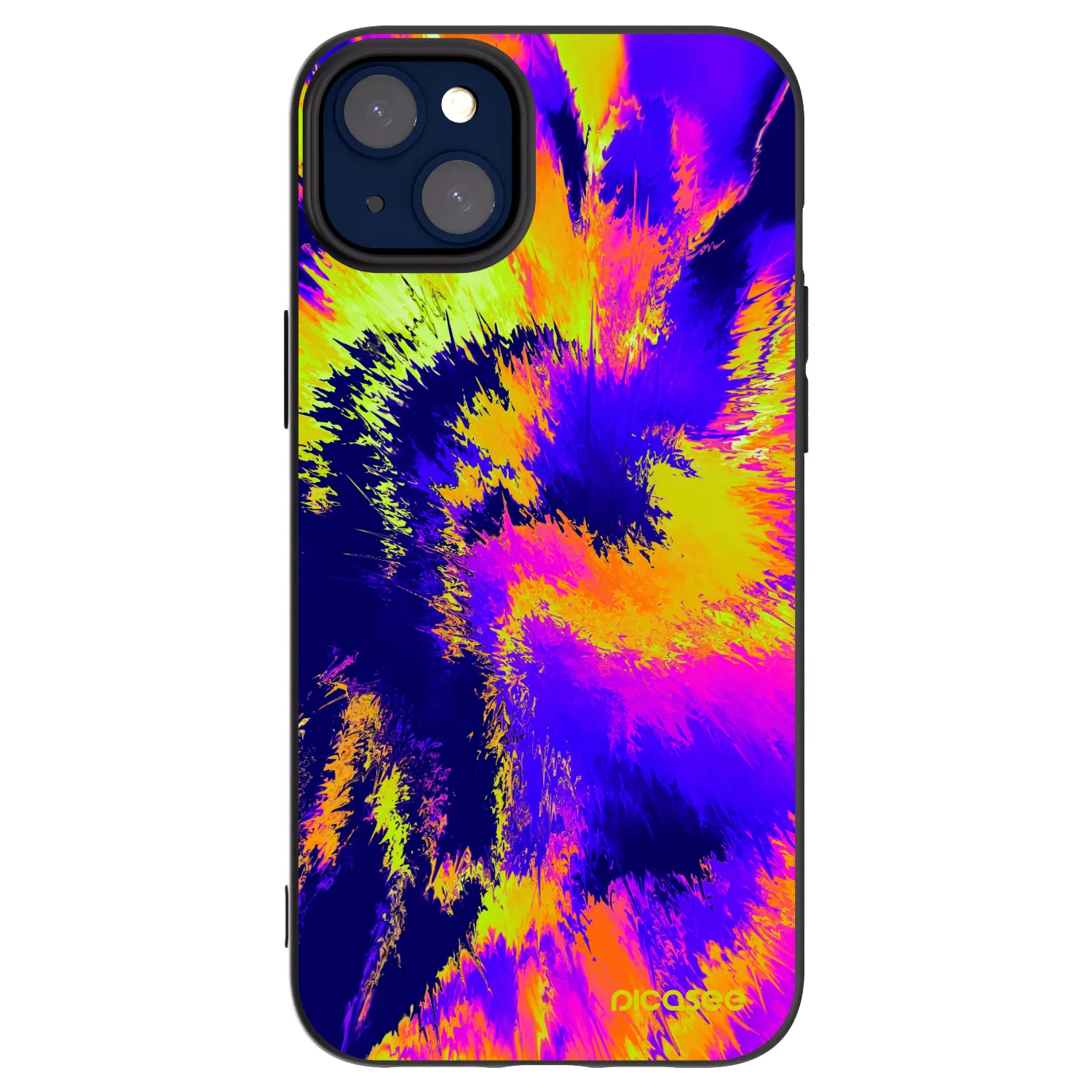 Picasee silikonowe czarne etui na Apple iPhone 14 Plus - Burn