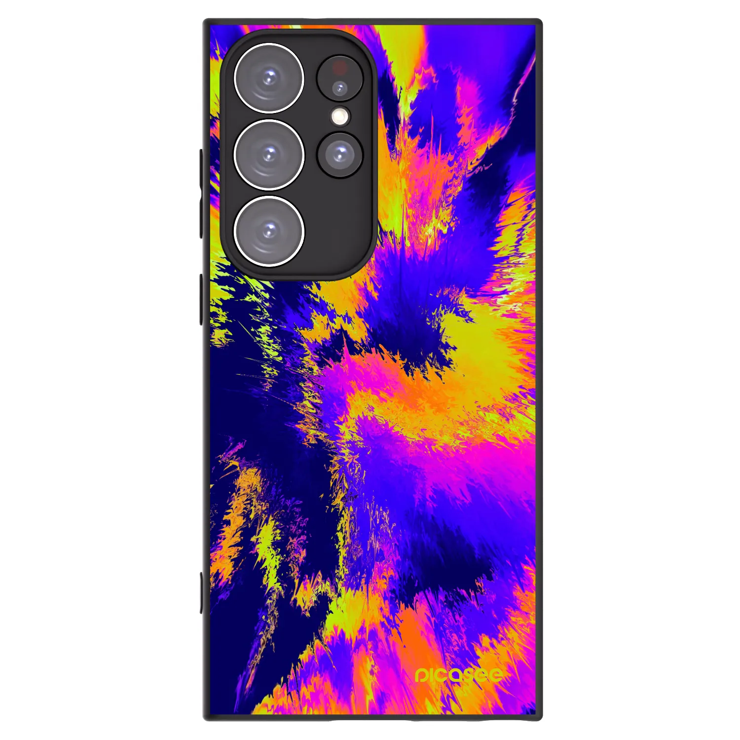 Picasee silikonowe czarne etui na Samsung Galaxy S23 Ultra 5G - Burn